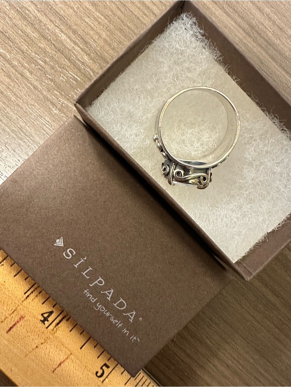 Silpada Silver Ring with Large Clear Stone - Picture 5 of 7